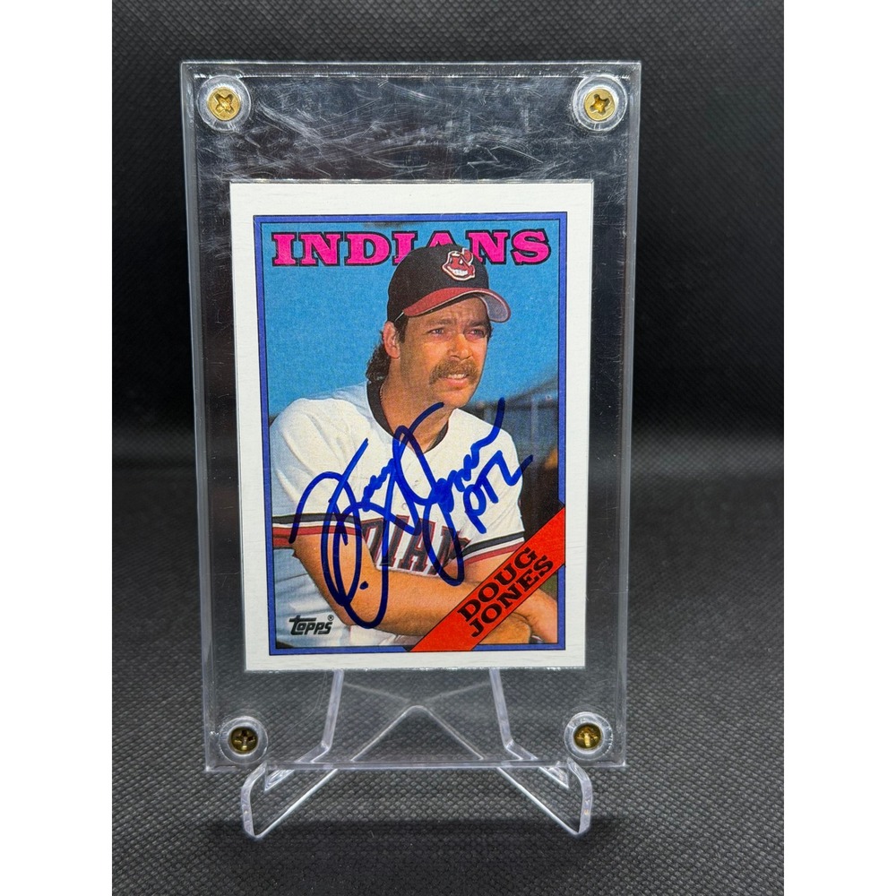 1988 Topps Doug Jones Cleveland Indians Signed Autograph Baseball Card 293